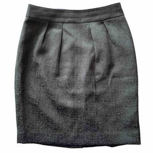 Banana Republic Women’s Pencil Skirt Sz 8‎ Black Metallic Texture Pleated